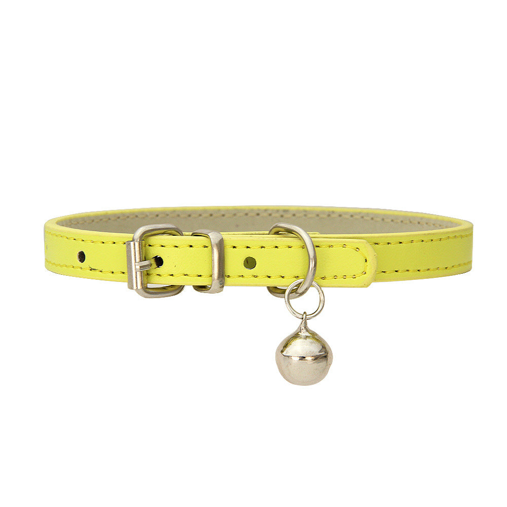 PU Leather Dog Collar Adjustable Stylish Pet Collar