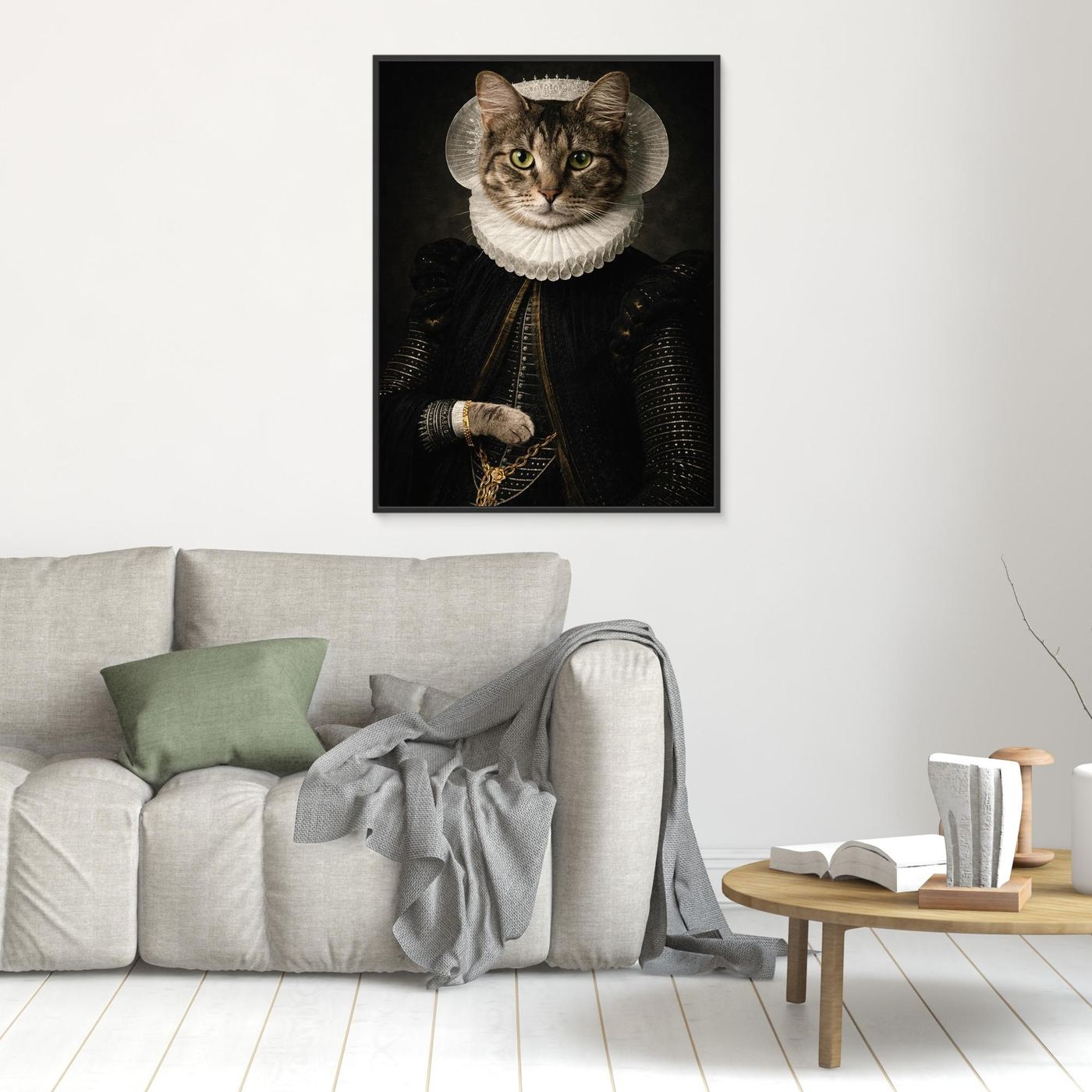 The Royal Courtier – Classic Cat Portrait Personalized Canvas Print