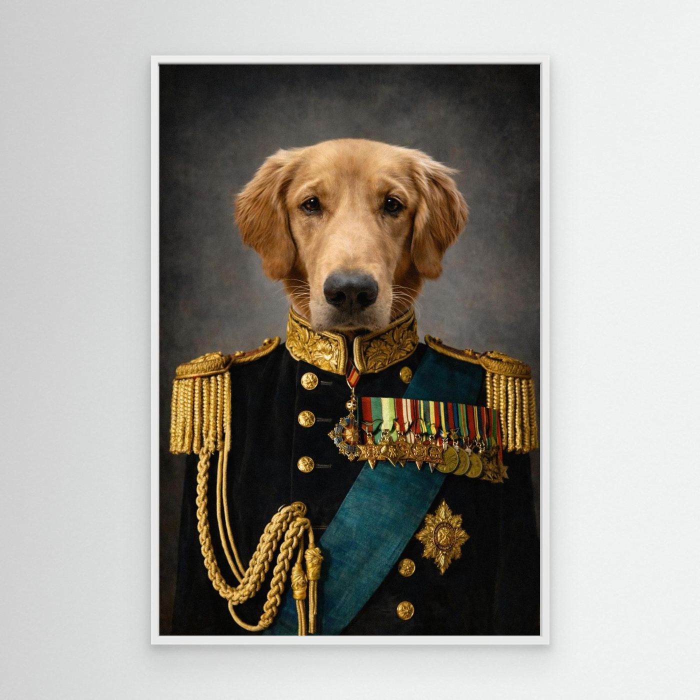 The Decorated General - Personalized Pet Canvas Print
