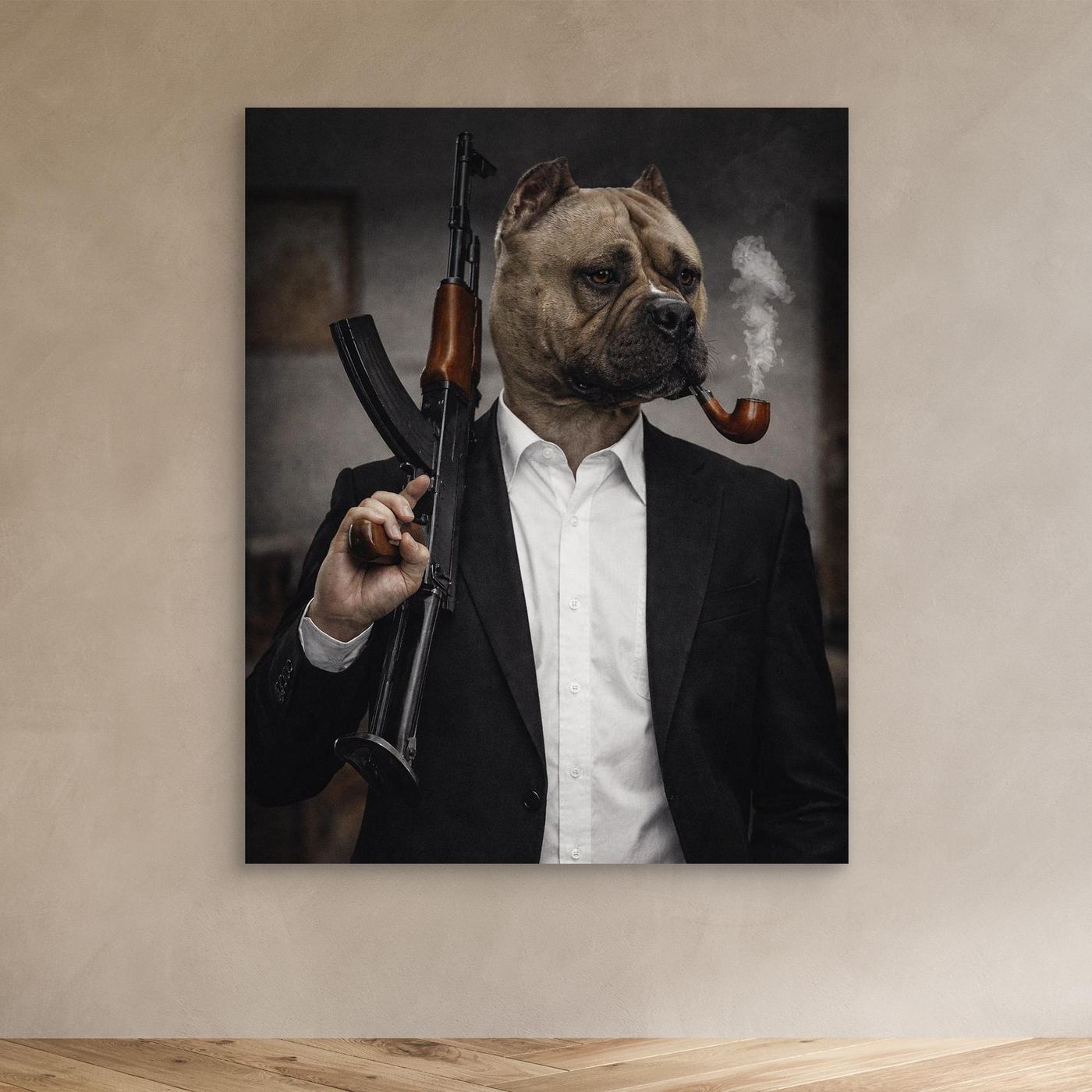 The Crime Boss - Personalized Pet Canvas Print