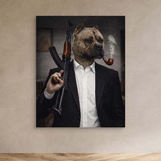 The Crime Boss - Personalized Pet Canvas Print