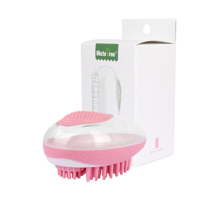 2-in-1 Pet Bath Brush Silicone Grooming Tool