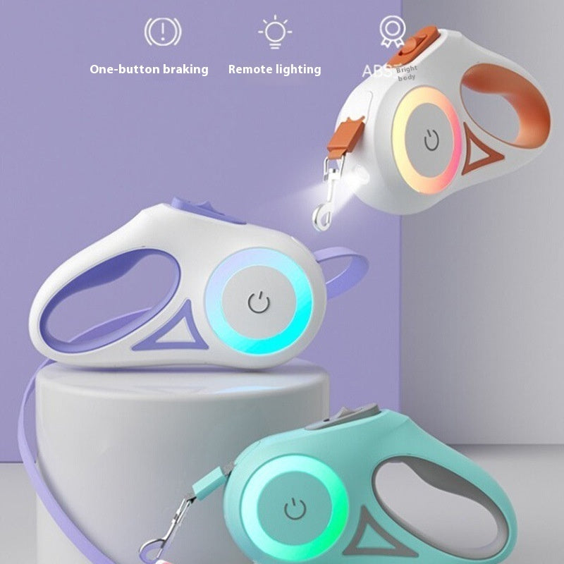 Automatic Dog Leash with Spotlight and Collar