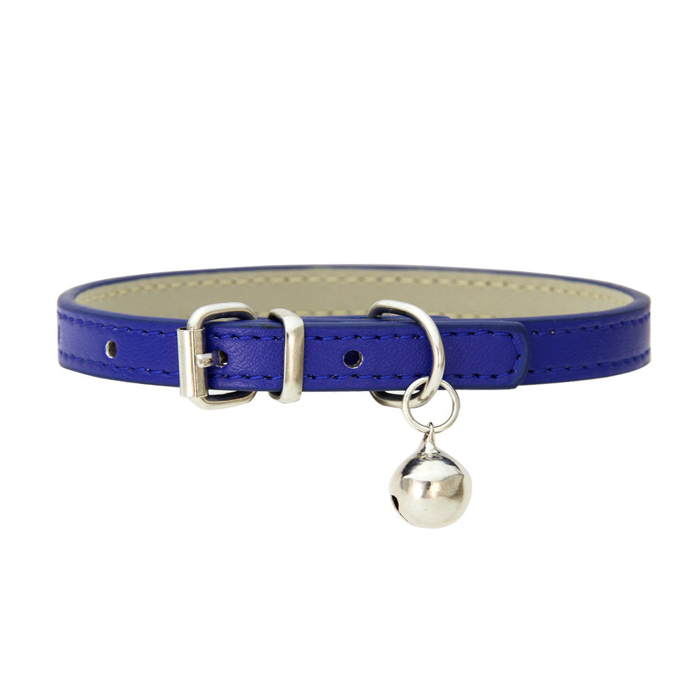 PU Leather Dog Collar Adjustable Stylish Pet Collar