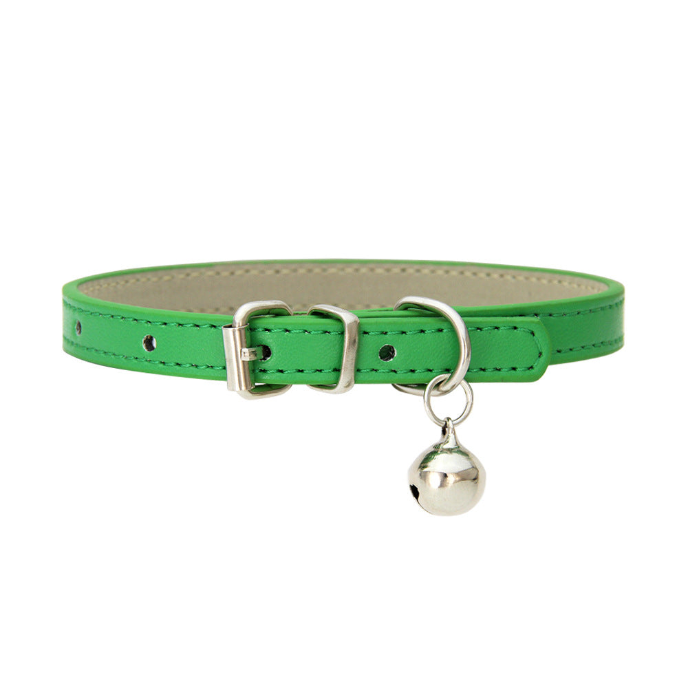 PU Leather Dog Collar Adjustable Stylish Pet Collar