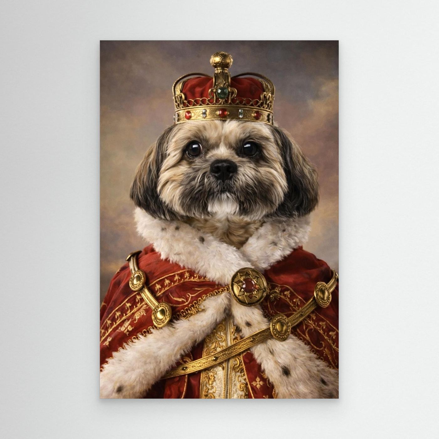 The Royal King - Personalized Pet Canvas Print