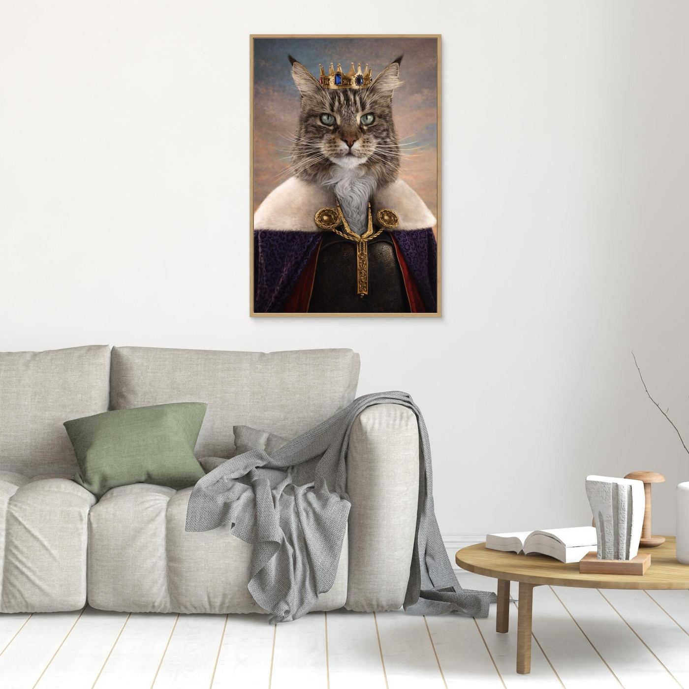 The Crowned King - Personalized Pet Canvas Print