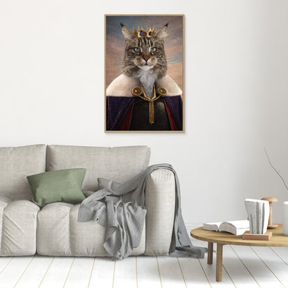 The Crowned King - Personalized Pet Canvas Print