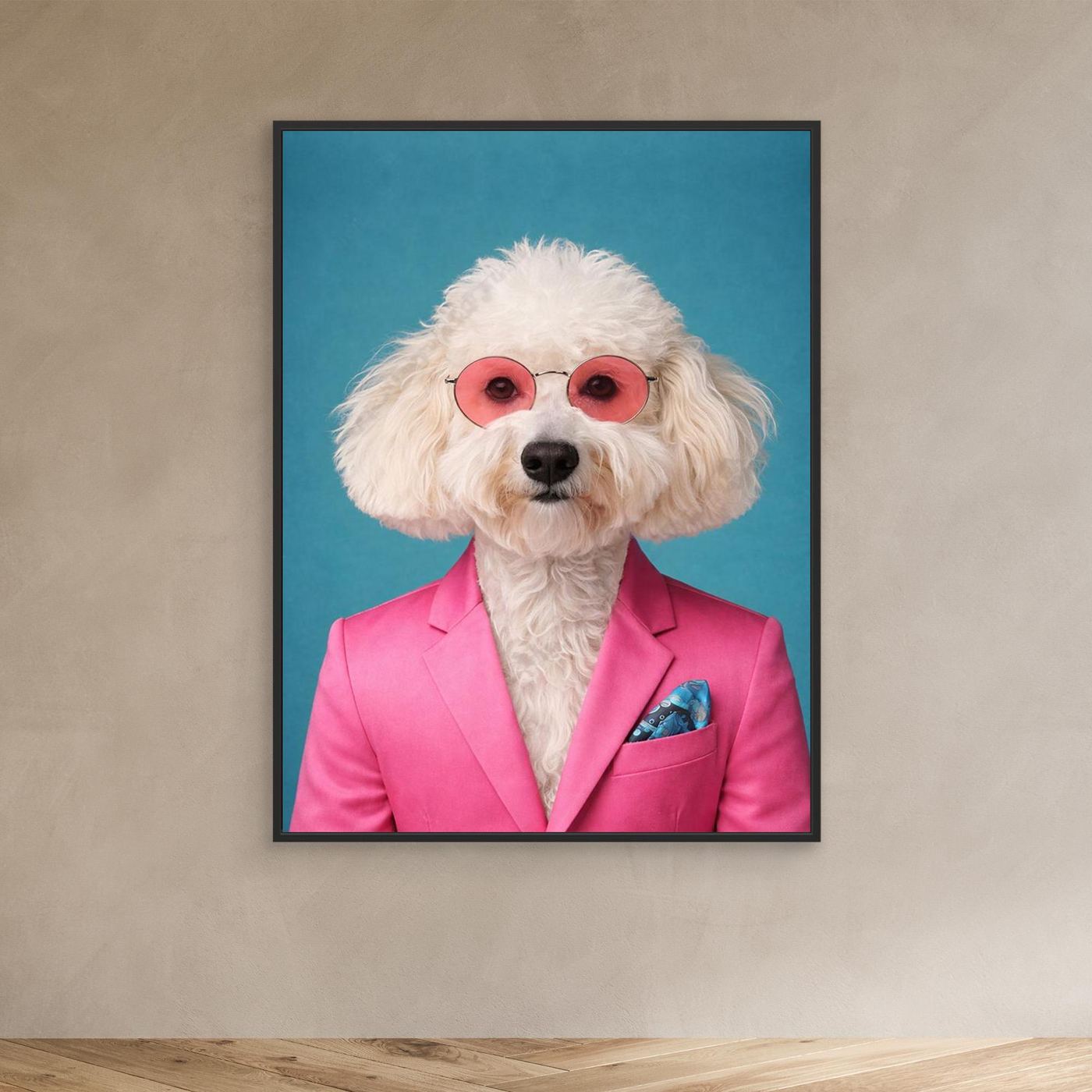 The Glam Pup – Trendy Pet Portrait Personalised Canvas Print