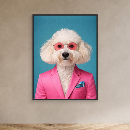 The Glam Pup – Trendy Pet Portrait Personalised Canvas Print