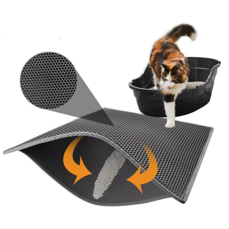 Double Layer Cat Litter Mat Easy Clean