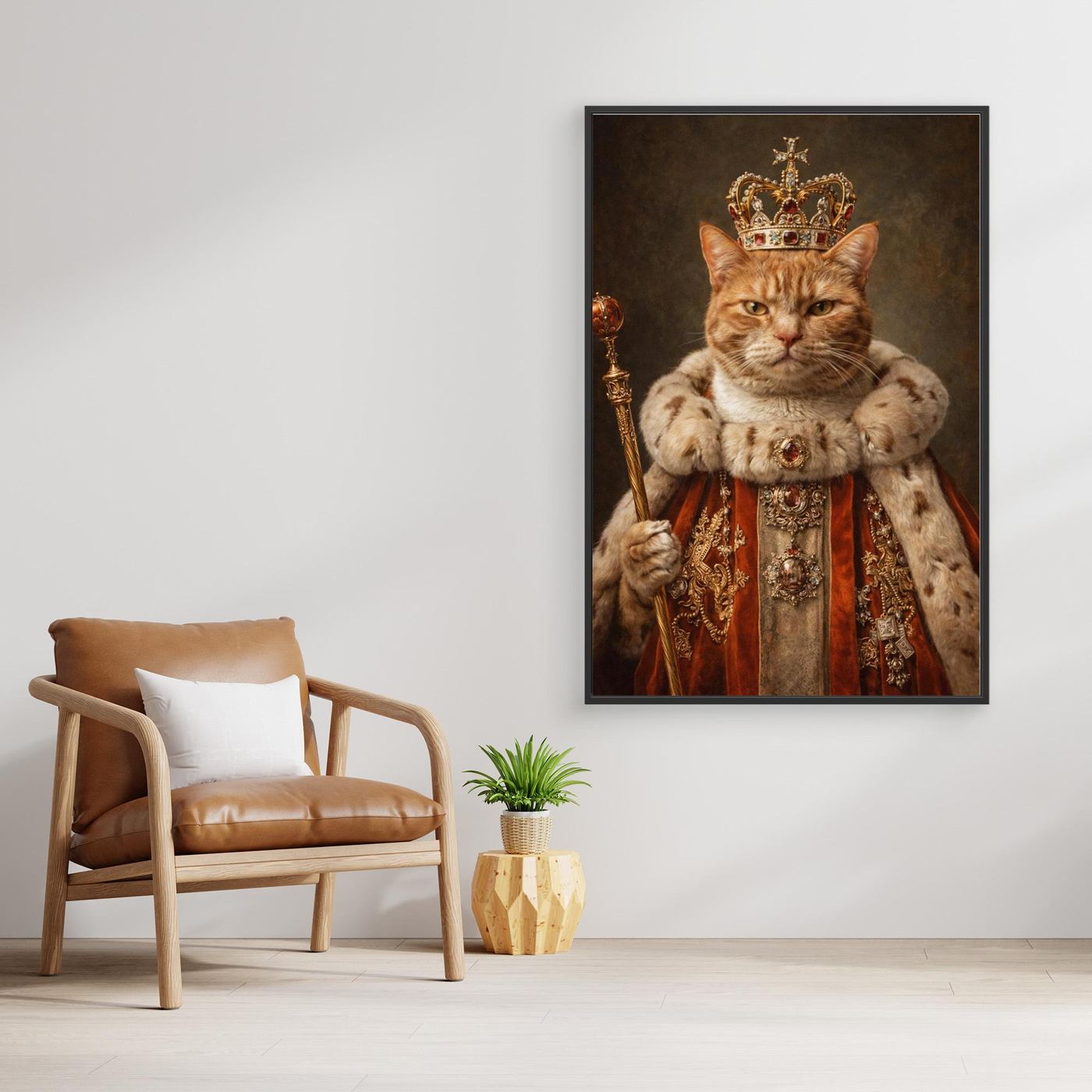 The Supreme King - Personalized Pet Canvas Print
