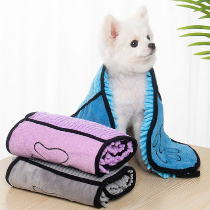 Quick-Dry Pet Towel Super Absorbent Microfiber