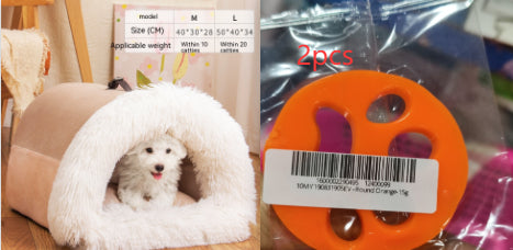 Pet House Bed Soft Plush Cozy Nest