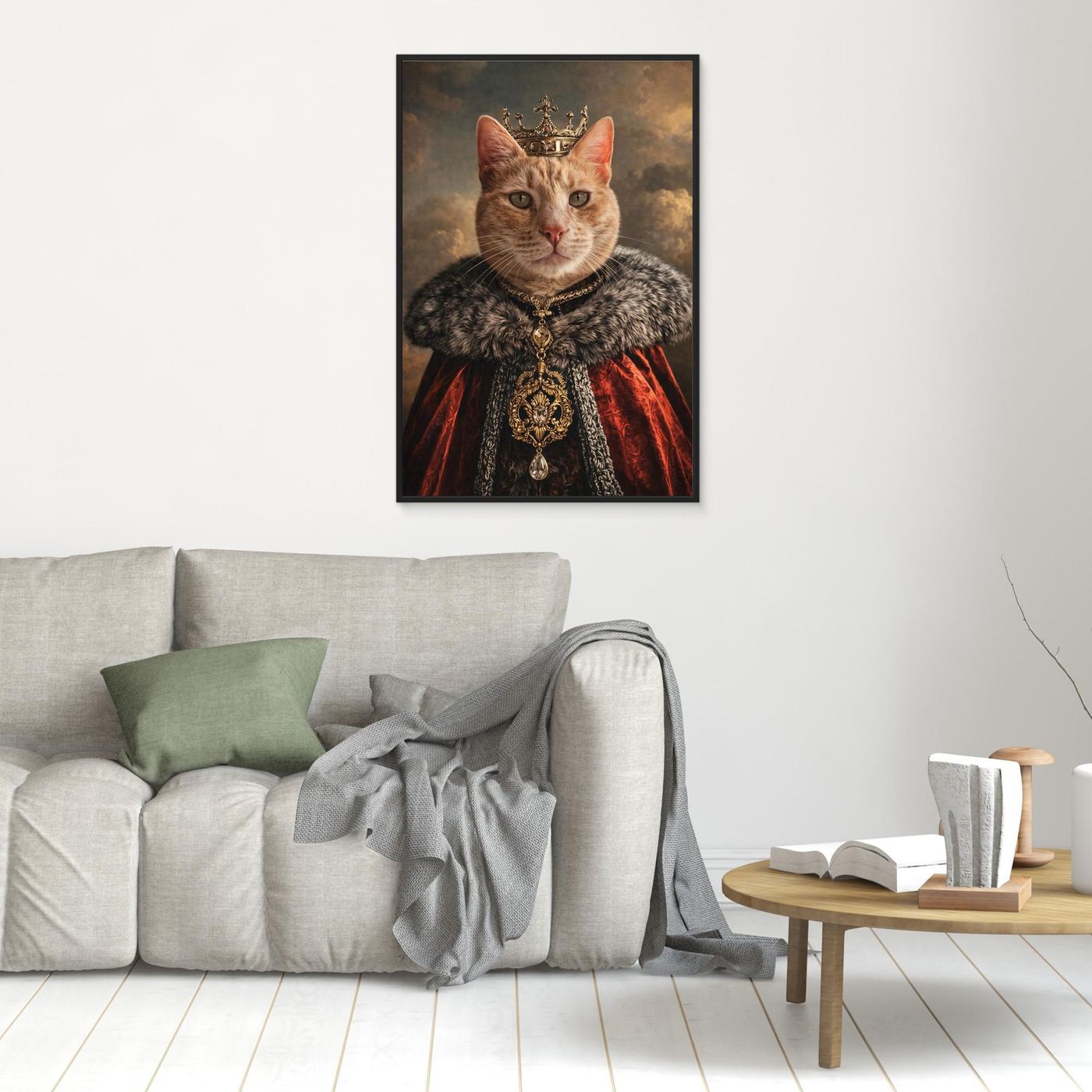 The Regal Queen - Personalized Pet Canvas Print