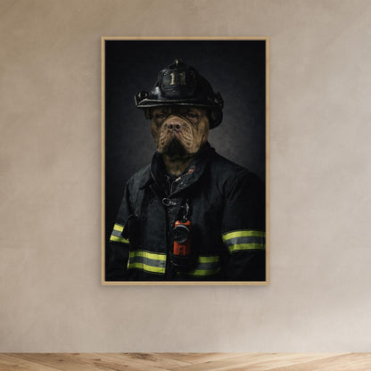 The Firefighter - Personalized Pet Canvas Print