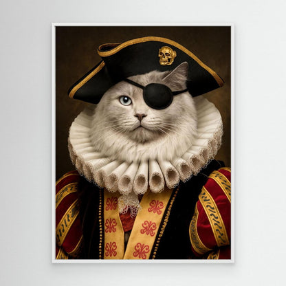 Pirate Captain - Personalized Pet Canvas Print