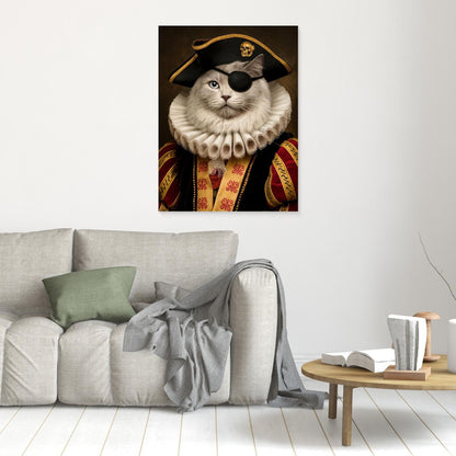 Pirate Captain - Personalized Pet Canvas Print