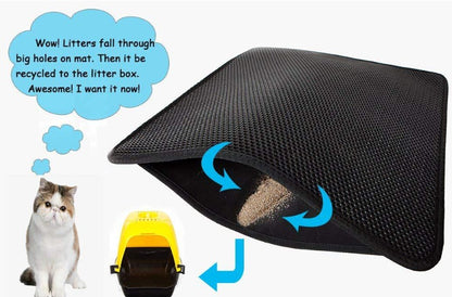 Anti Tracking Cat Litter Mat Waterproof Foldable