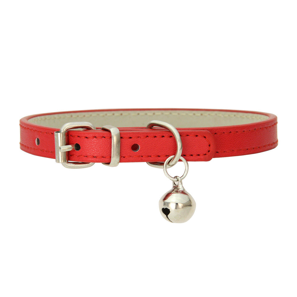 PU Leather Dog Collar Adjustable Stylish Pet Collar