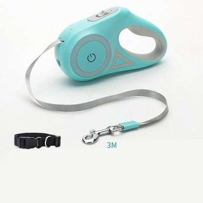 Automatic Dog Leash with Spotlight and Collar