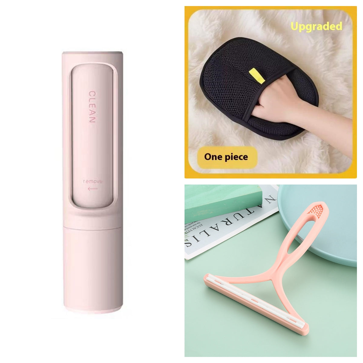 Reusable Pet Hair Remover Self-Cleaning Brush Tool