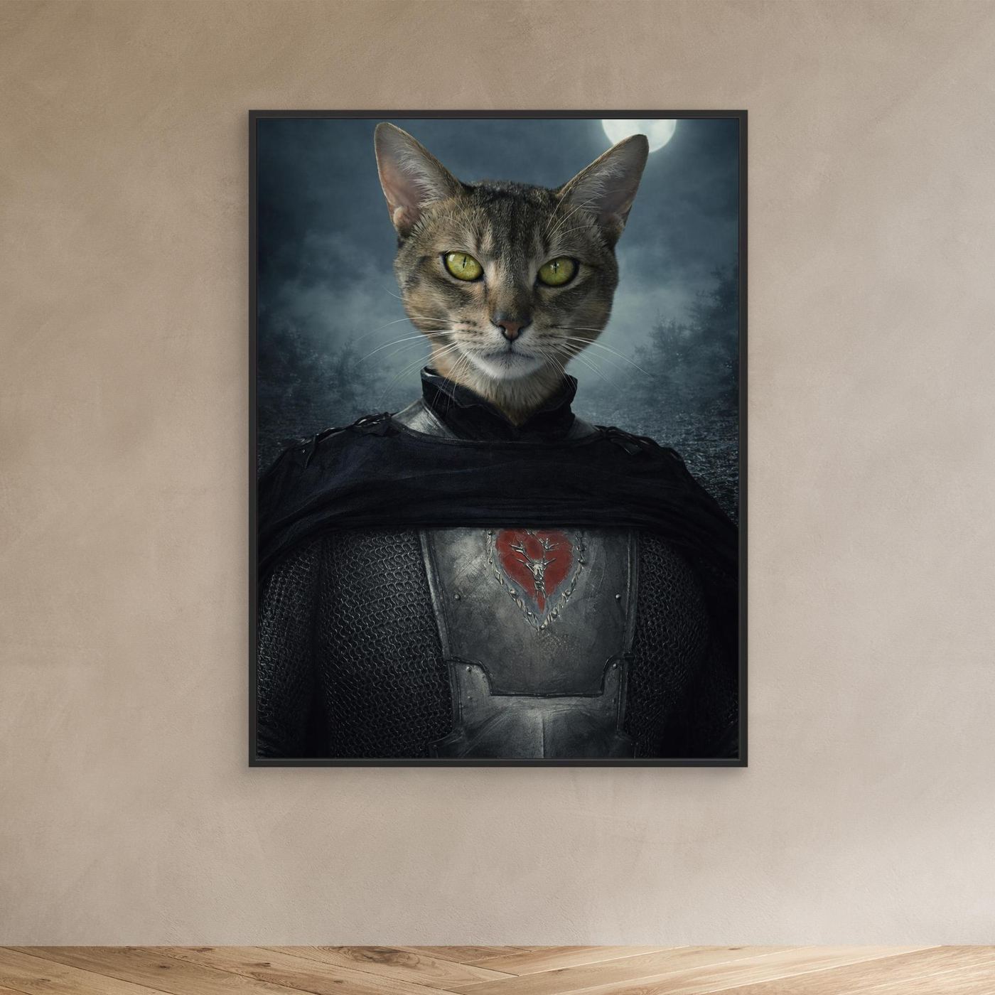 The Midnight Guardian – Fantasy Pet Portrait Personalized Canvas Print
