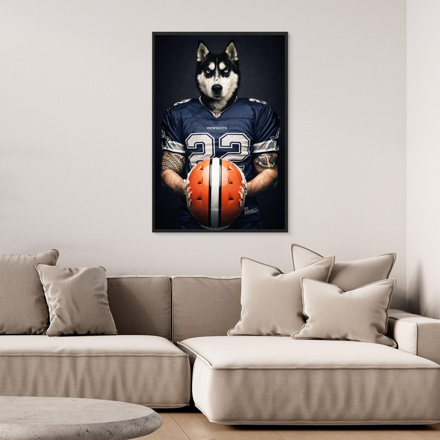 The Touchdown King – Personalized Pet Canvas Print