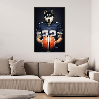 The Touchdown King – Personalized Pet Canvas Print
