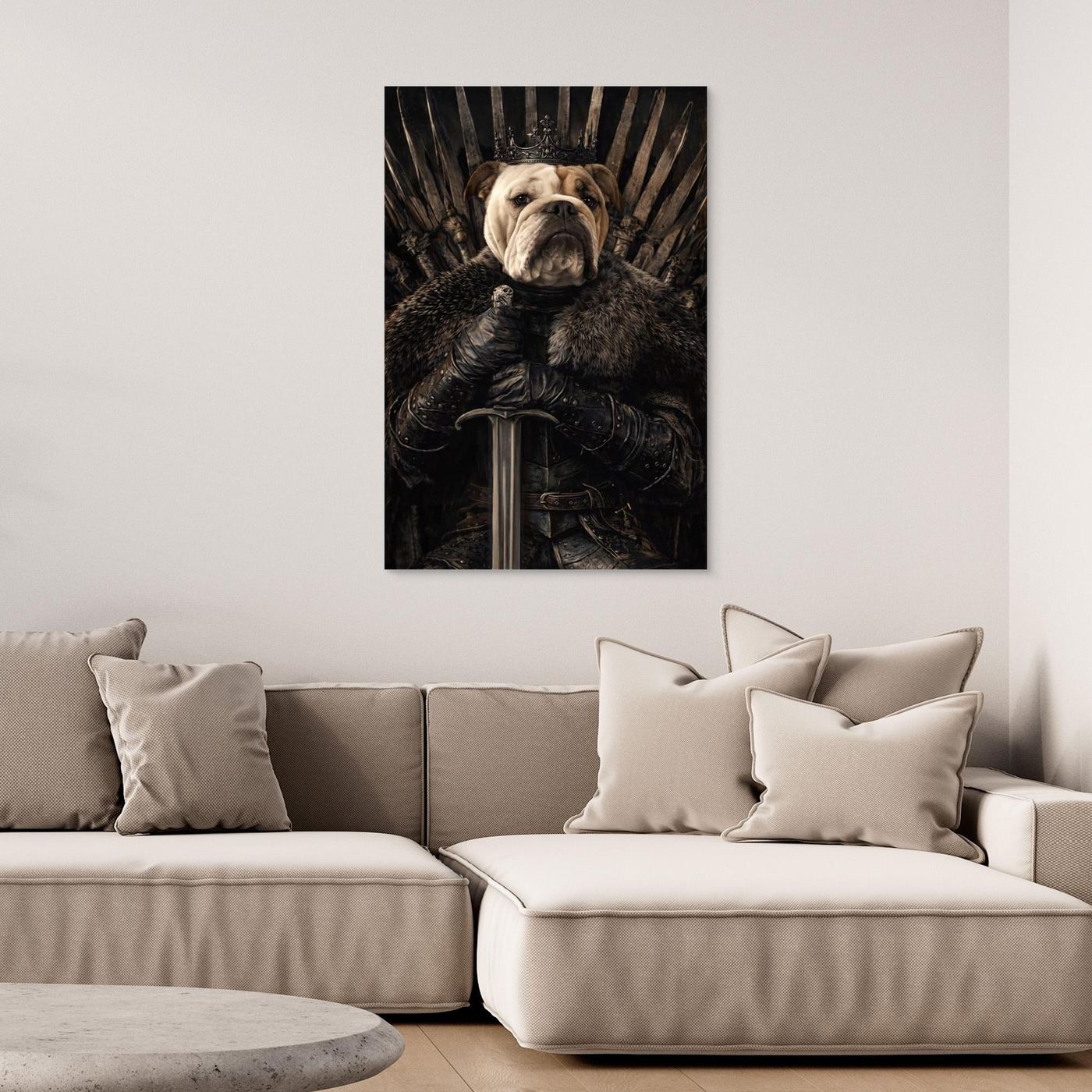 The Iron King - Personalized Pet Canvas Print