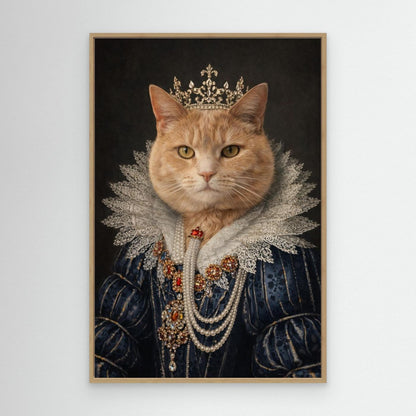 Majestic Queen - Personalized Pet Canvas Print