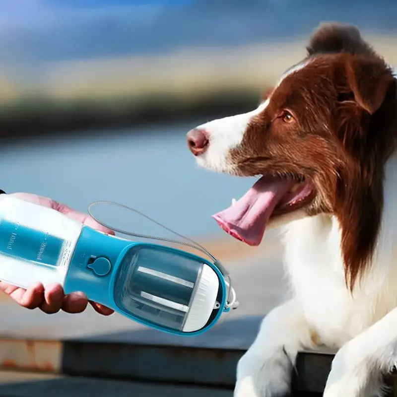 Portable Pet Water Bottle Food Container Dispenser