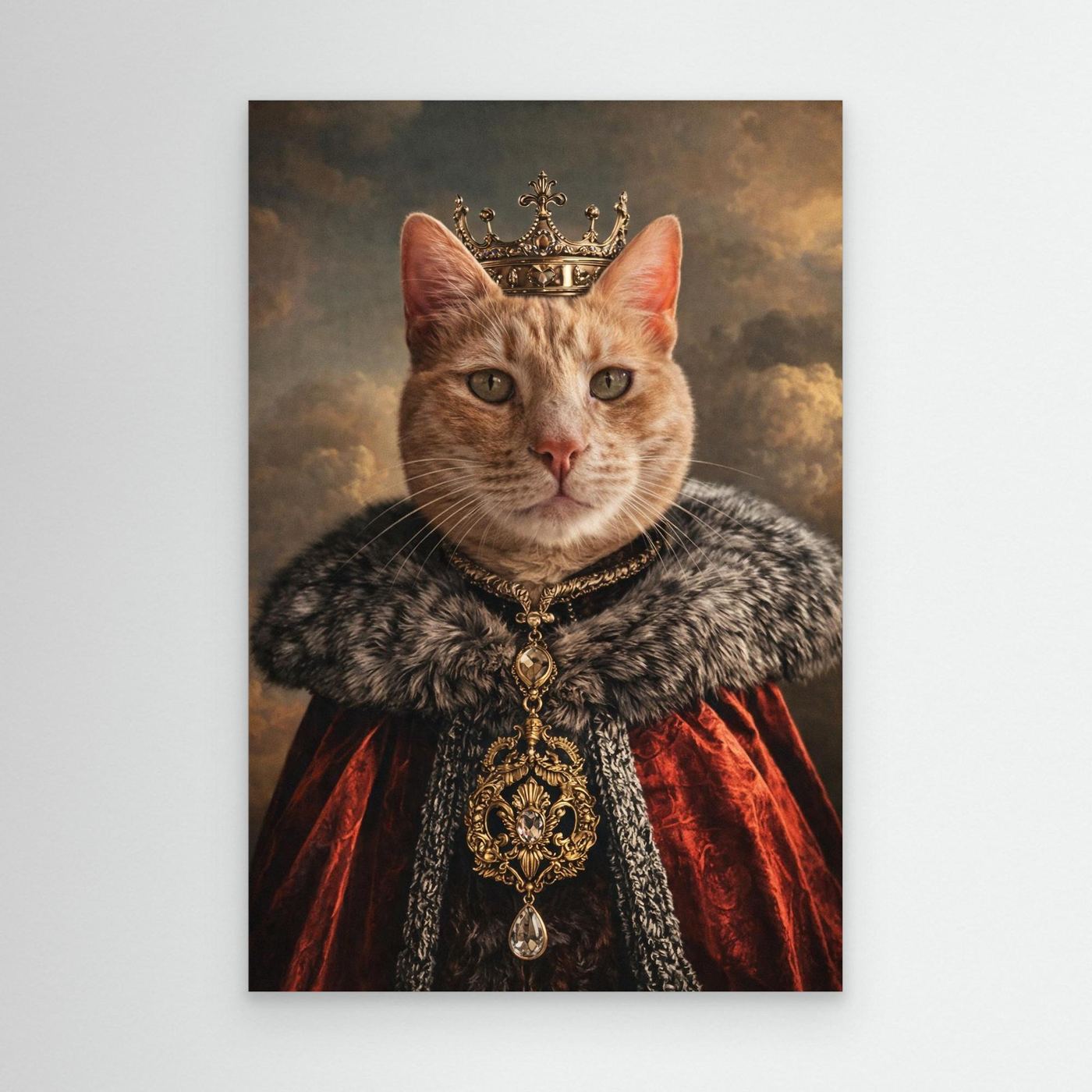 The Regal Queen - Personalized Pet Canvas Print