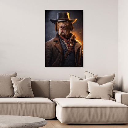 The Frontier Ranger - Personalized Pet Canvas Print