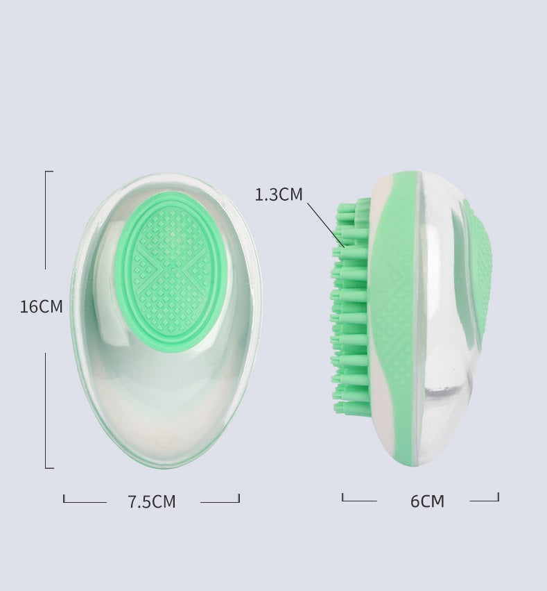 2-in-1 Pet Bath Brush Silicone Grooming Tool