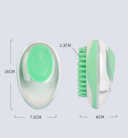2-in-1 Pet Bath Brush Silicone Grooming Tool