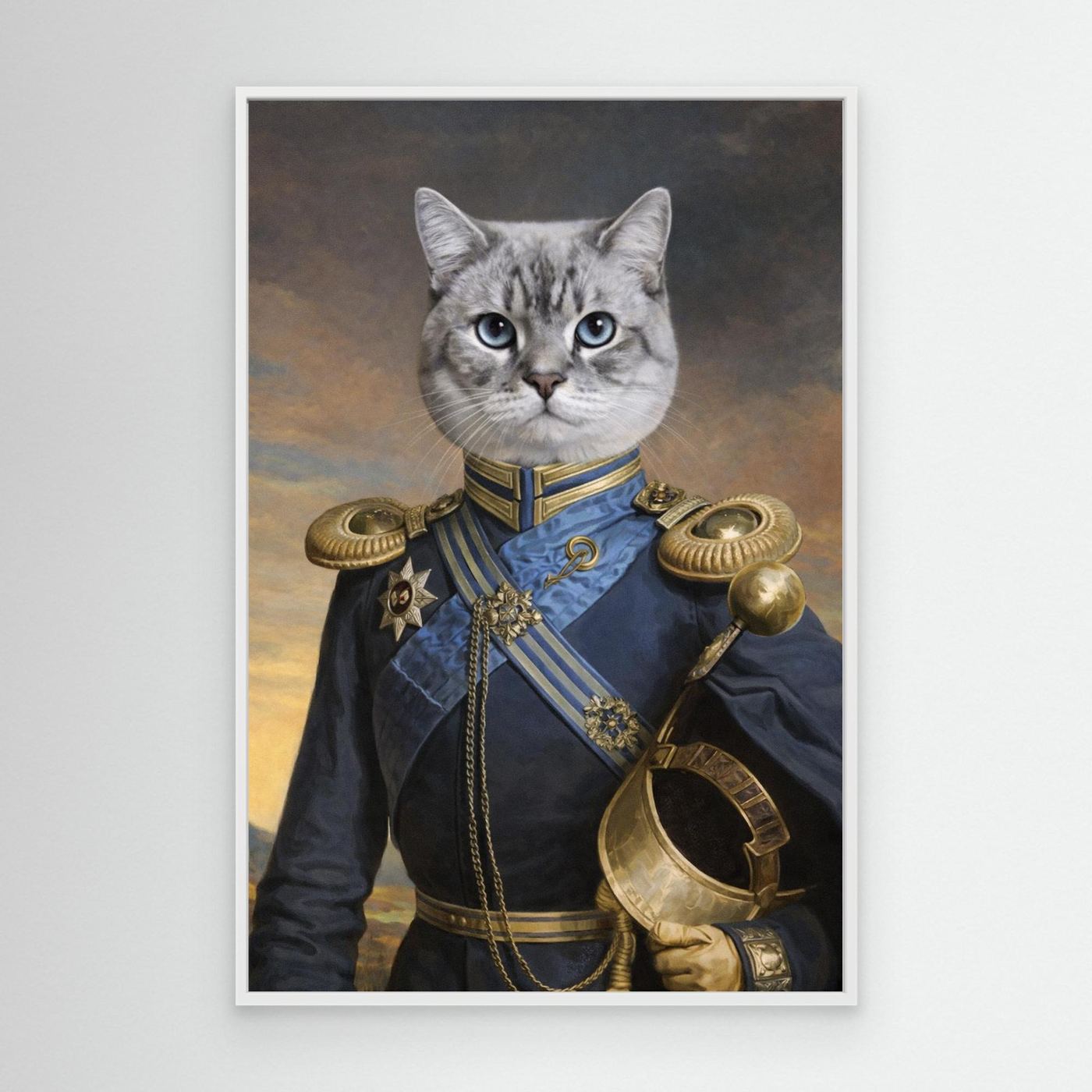 The Royal Commander - Personalized Pet Canvas Print
