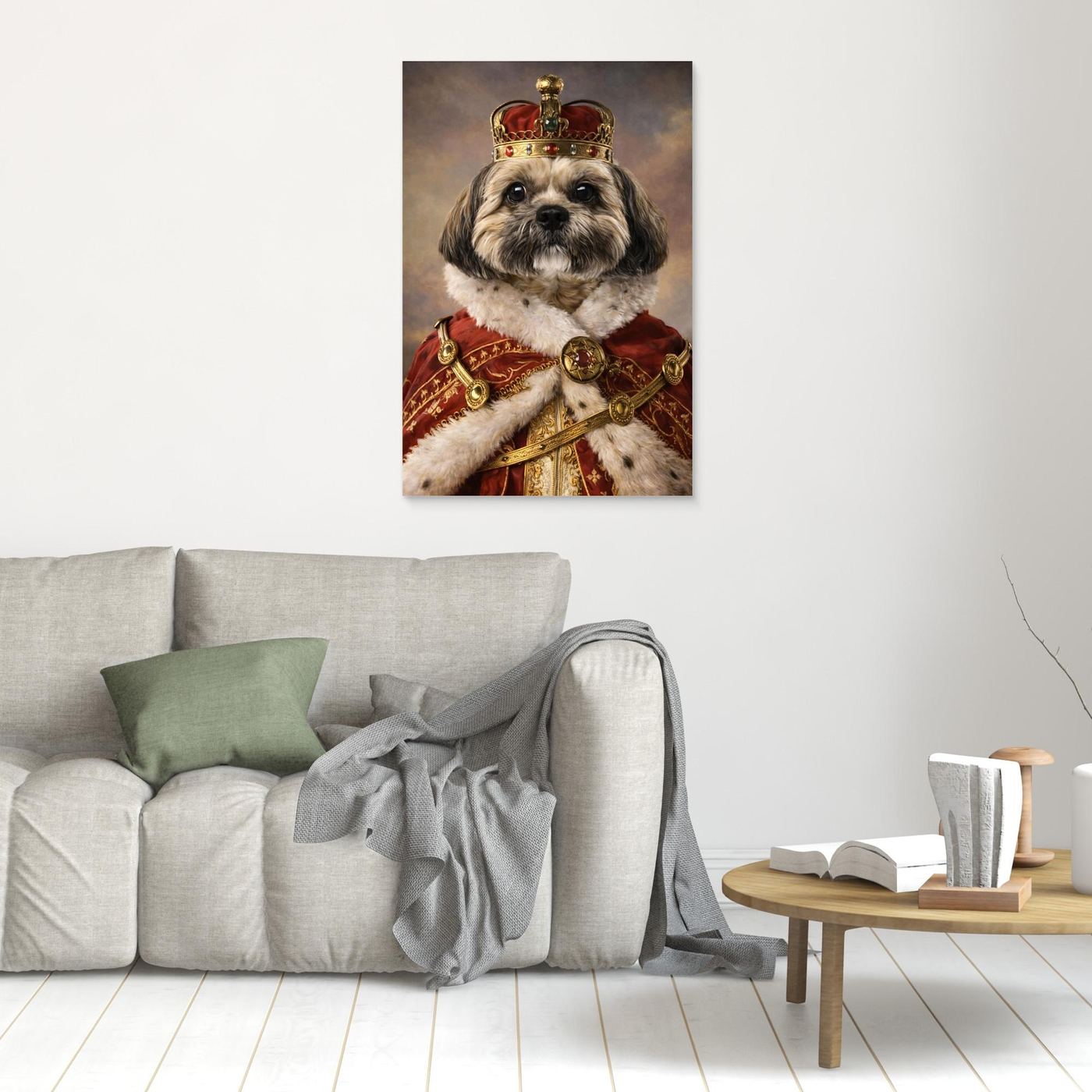 The Royal King - Personalized Pet Canvas Print