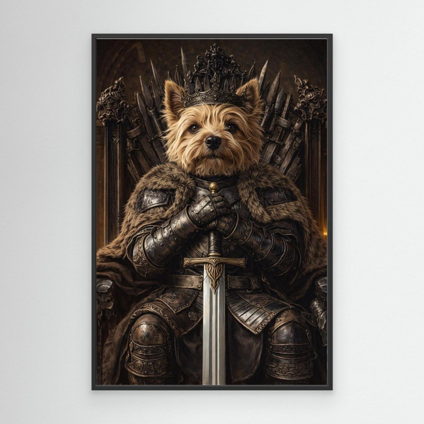 The Throne King - Personalized Pet Canvas Print