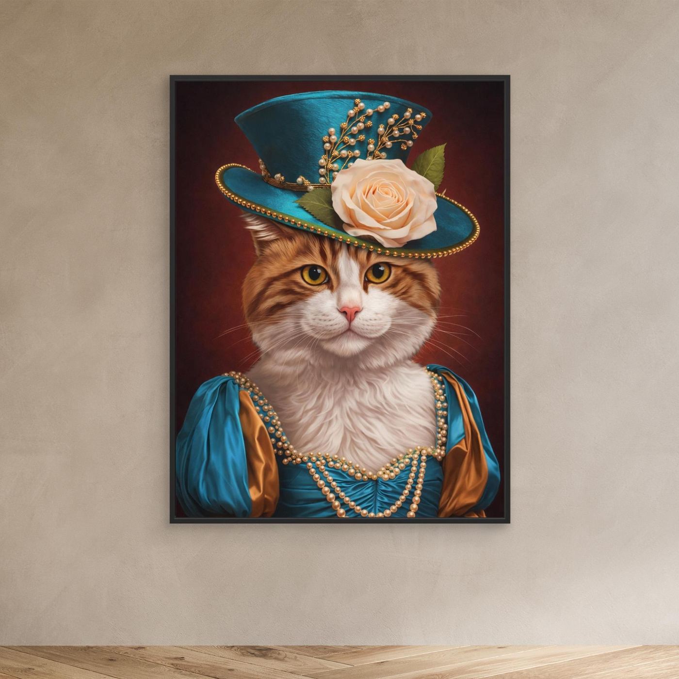 The Elegant Duchess – Victorian Cat Portrait Personalized Canvas Print