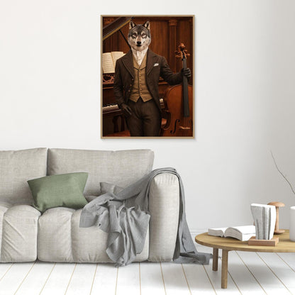 The Distinguished Cellist – Royal Pet Personalized Canvas Print