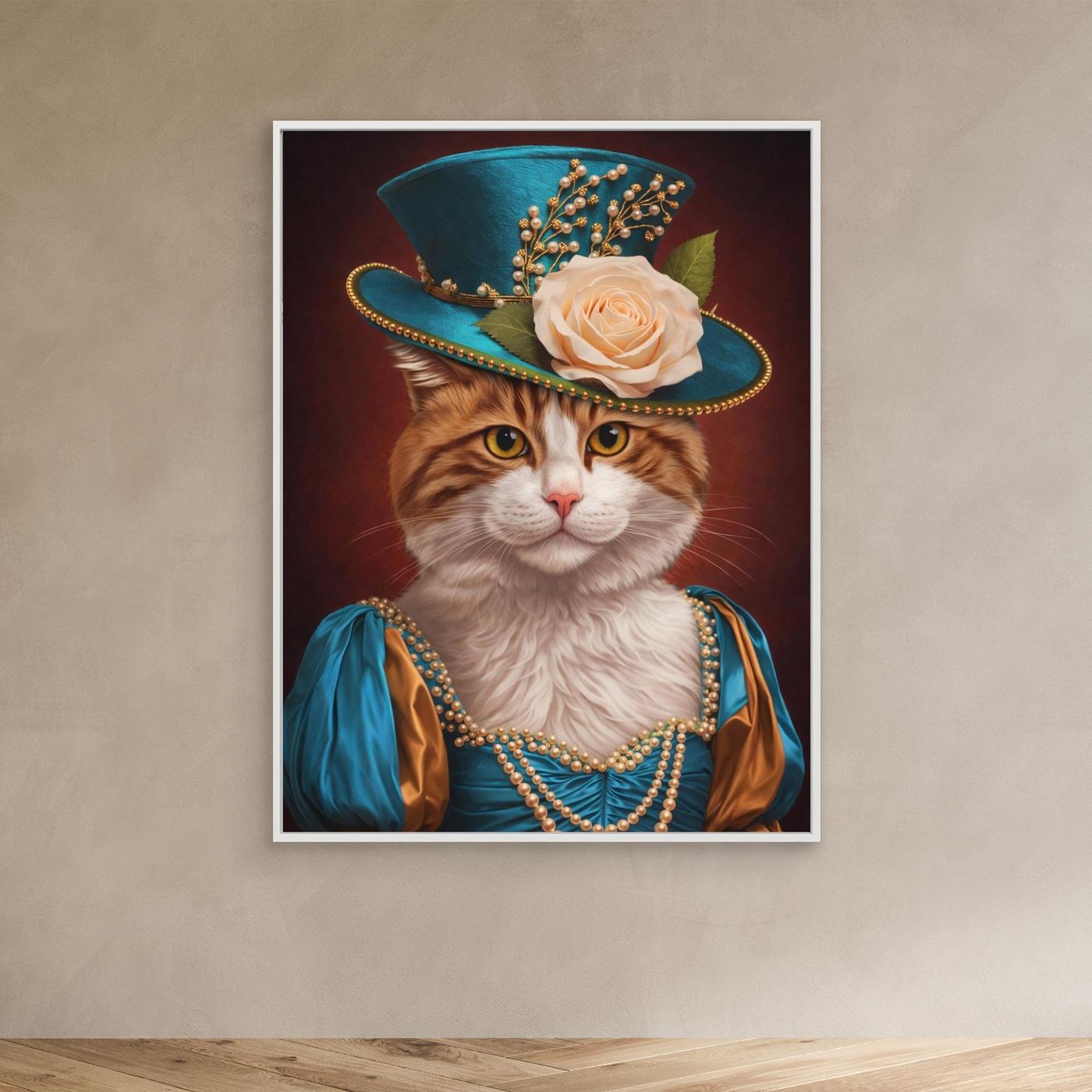 The Elegant Duchess – Victorian Cat Portrait Personalized Canvas Print