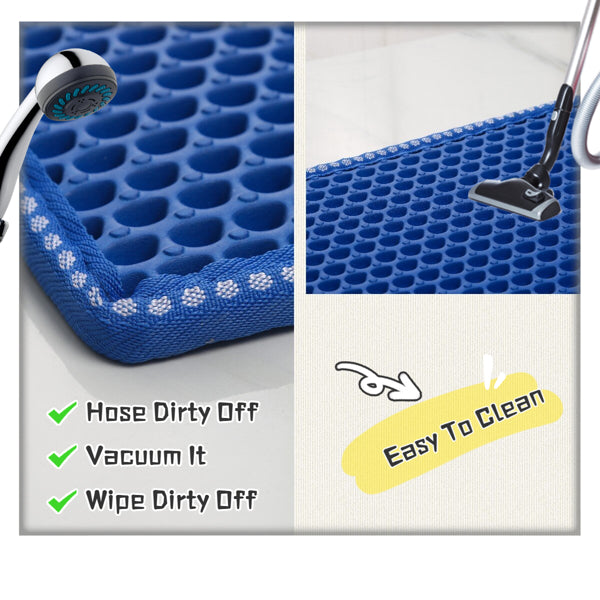 Waterproof Cat Litter Mat No Tracking Easy Clean