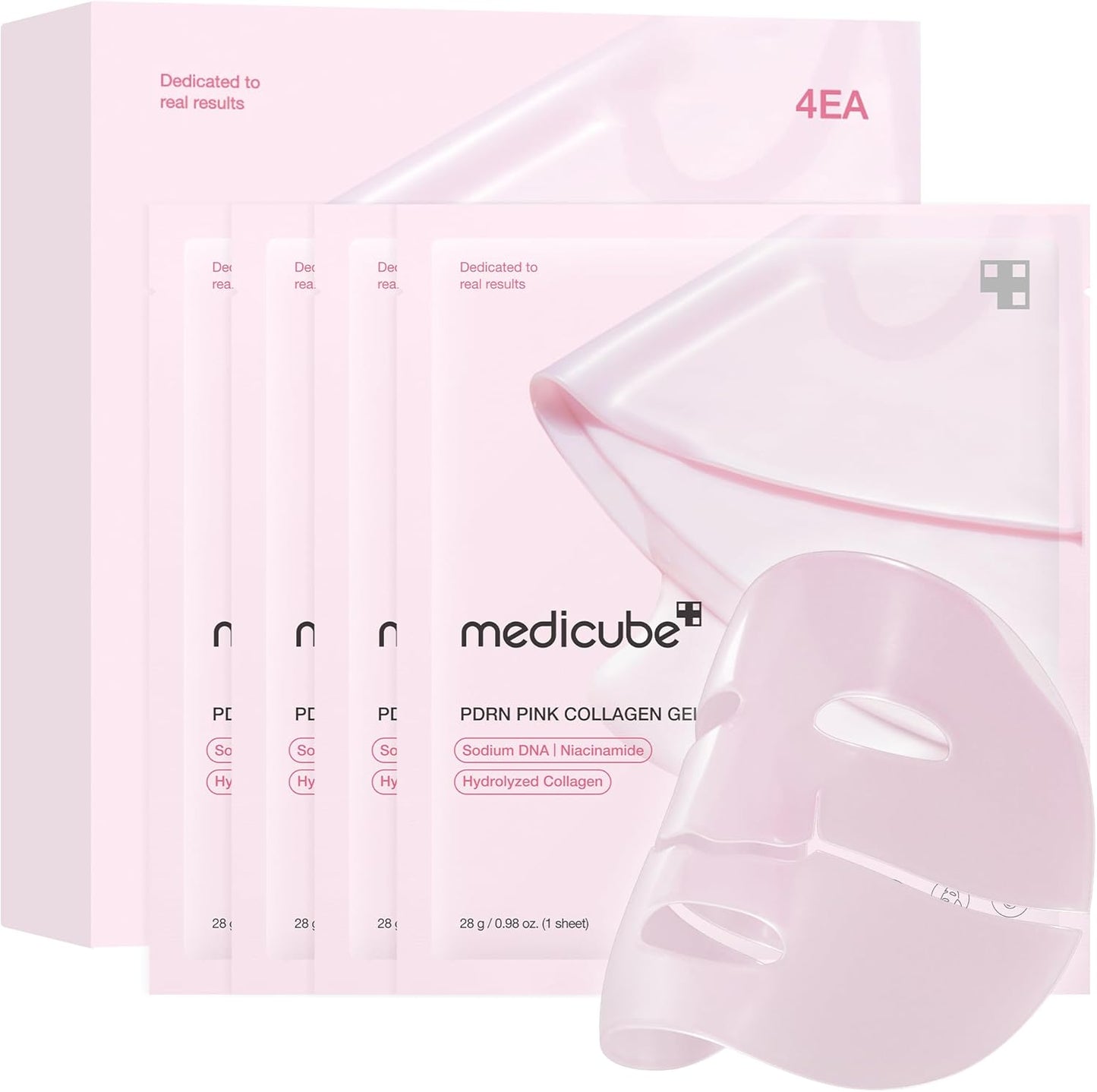 medicube PDRN Collagen Gel Mask Glass Skin Glow (Pack of 4)