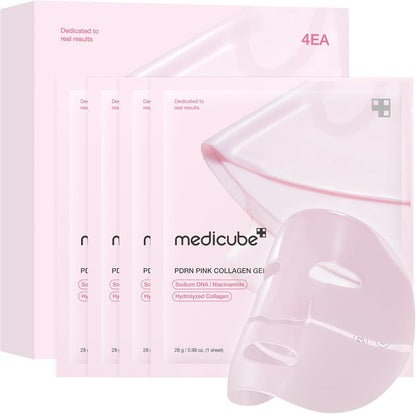 medicube PDRN Collagen Gel Mask Glass Skin Glow (Pack of 4)