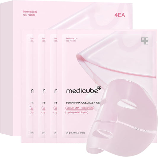 medicube PDRN Collagen Gel Mask Glass Skin Glow (Pack of 4)