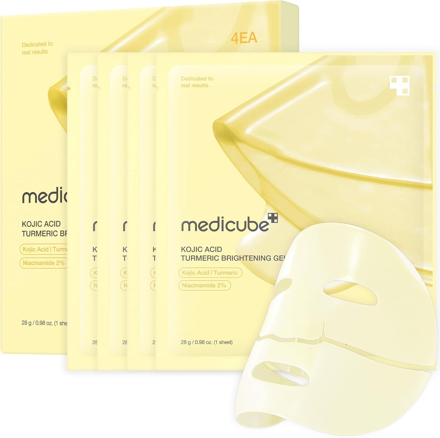 medicube PDRN Collagen Gel Mask Glass Skin Glow (Pack of 4)