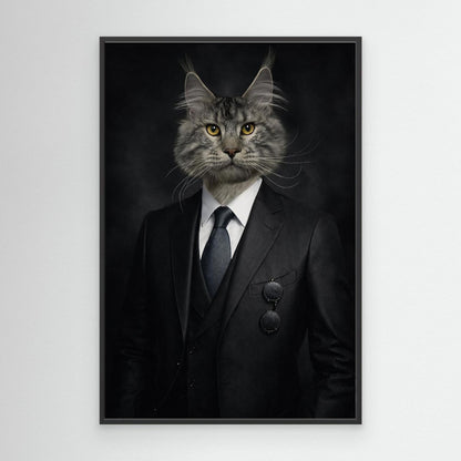 Elite Gentleman - Personalized Pet Canvas Print