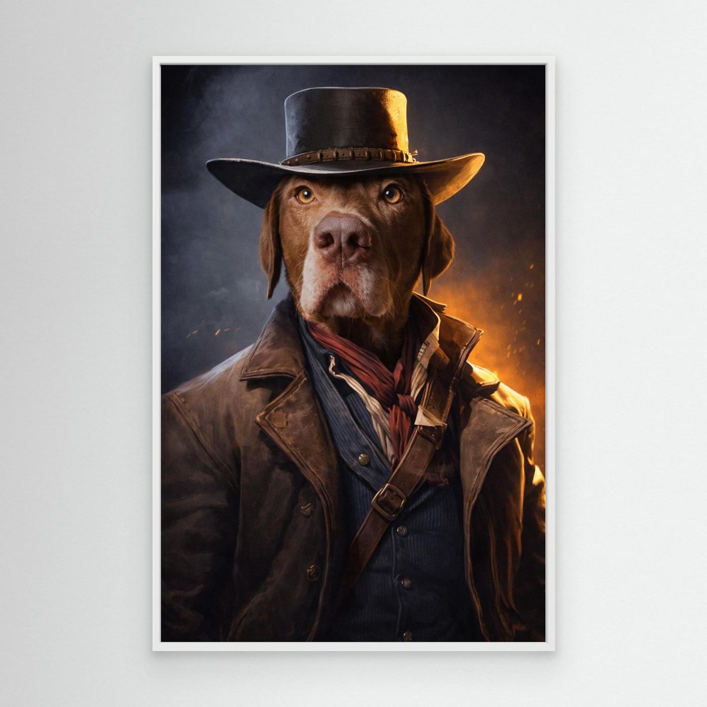 The Frontier Ranger - Personalized Pet Canvas Print