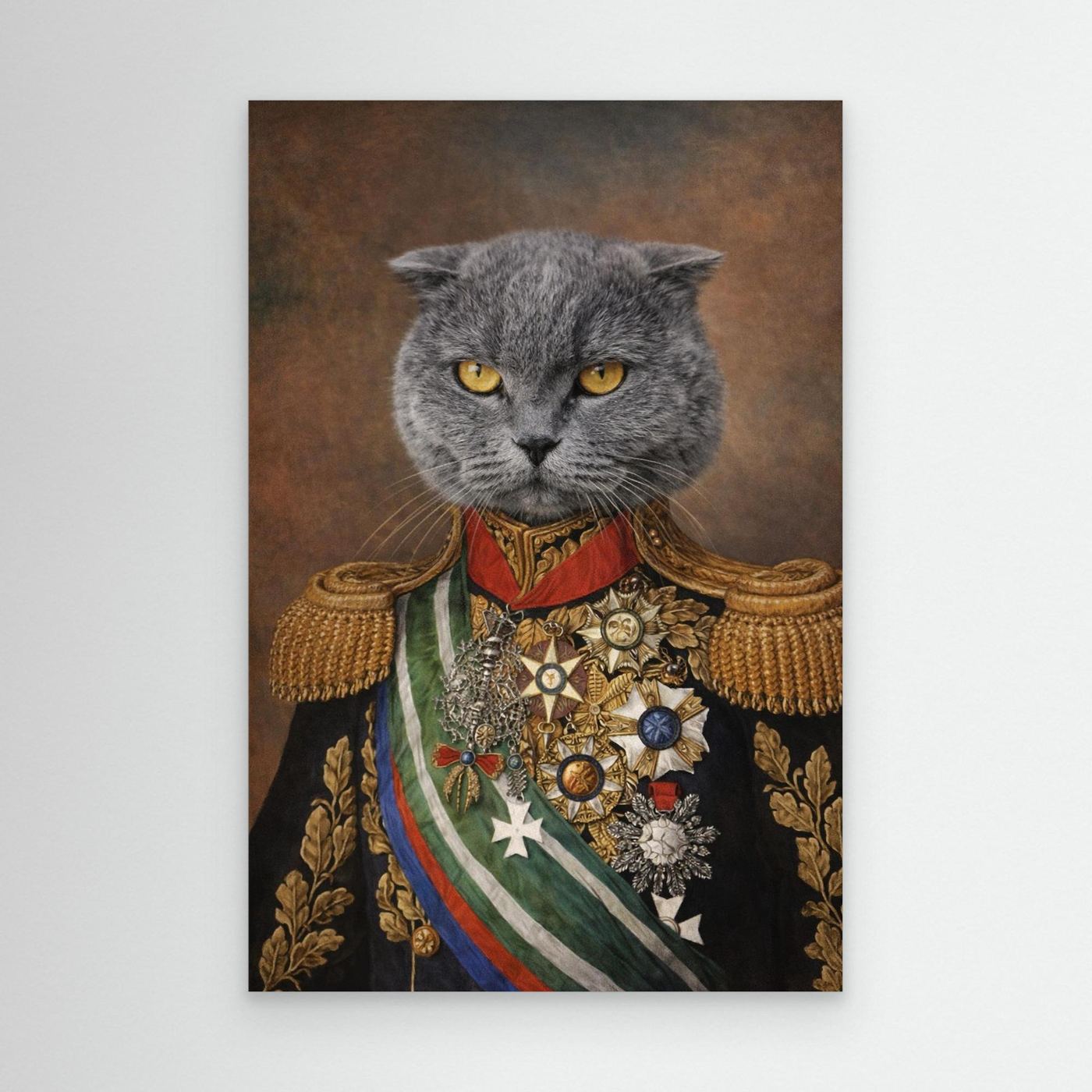 The Grand Commander - Personalized Pet Canvas Print
